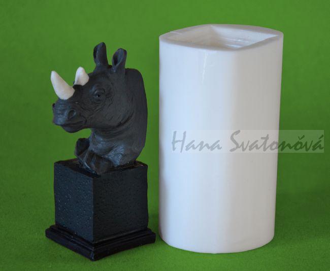 Hlava tygra na podstavci - výška 12cm