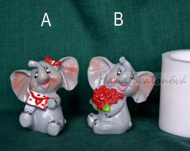 Slůně mini s psaníčkem - výška 4cm