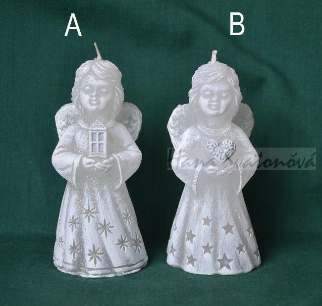 Anděl s lucernou - výška 10cm