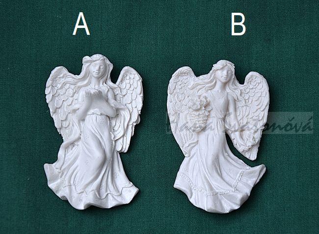 Relief Andelíček s kyticí - vel. 4,5x7cm