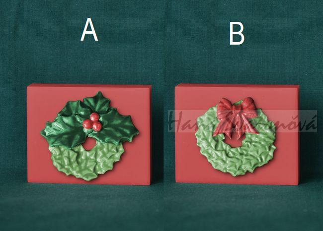 Věneček s lístkama- obdélník mini 6x4,8cm