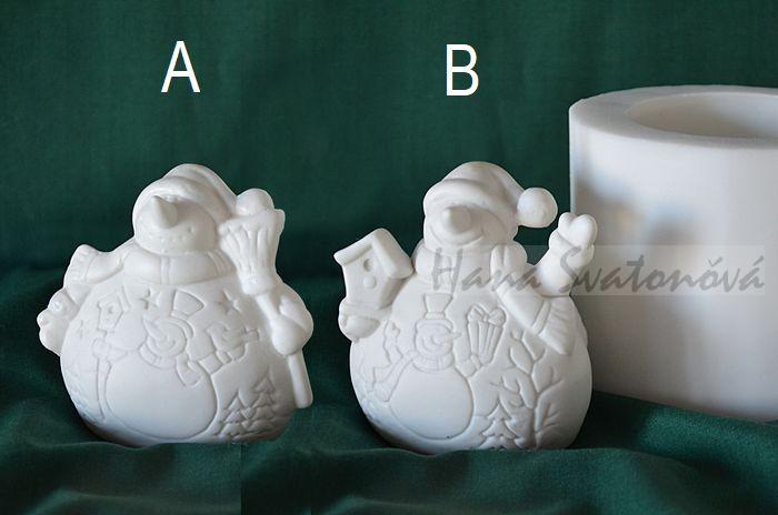 Sněhulák kulatý s metličkou - výška 5cm