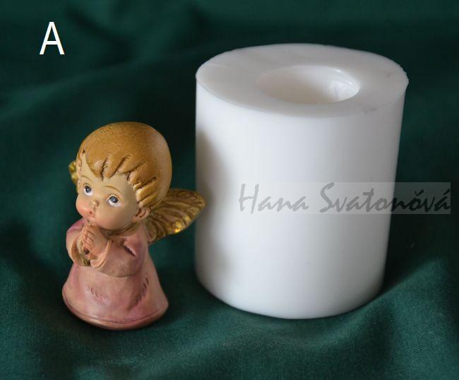Andělíček buclatý se srdíčkem - výška 4,5cm