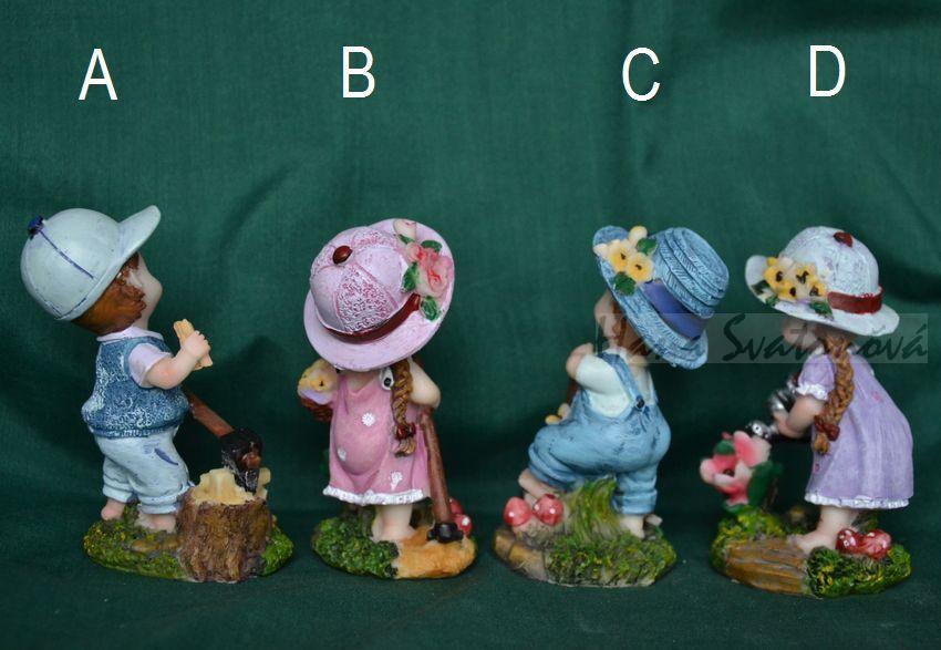 Zahradníci, holčička s konvičkou - výška 9,5cm