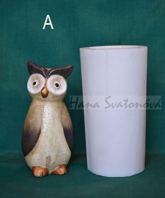Sova štíhlá malá - výška 11cm