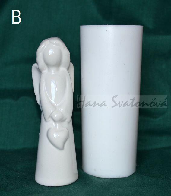 Anděl bílý modlící - výška 13cm