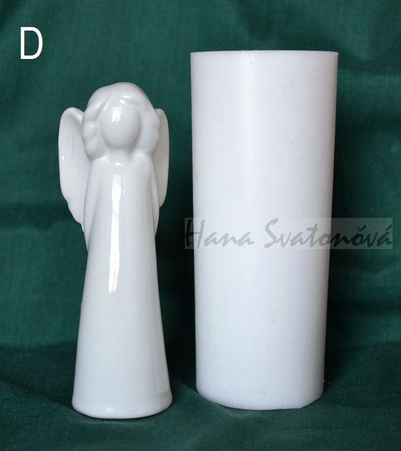 Anděl bílý modlící - výška 13cm