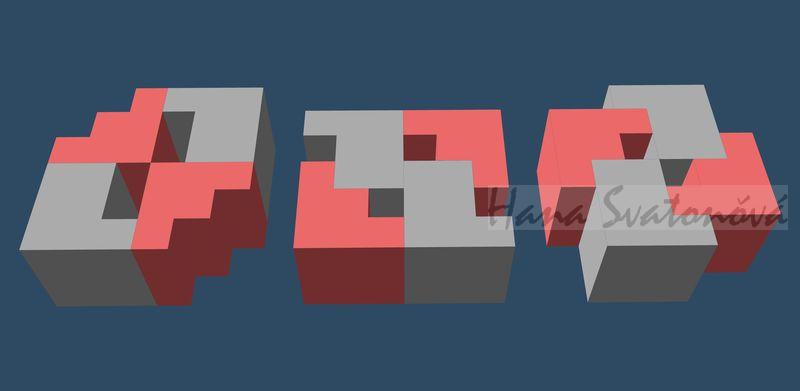 TETRIS 3, nízký rovný, výška 5cm